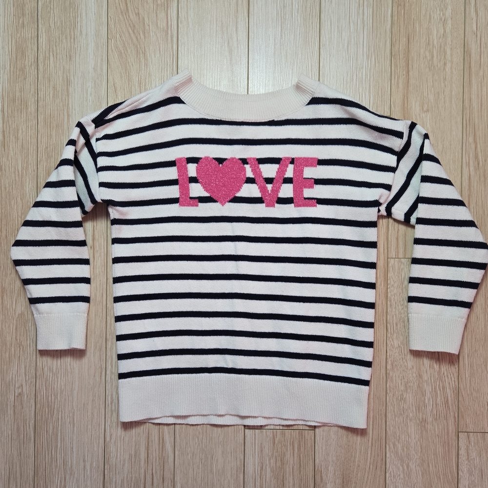 GAP Kids Striped Sweater - Black, White, Pink